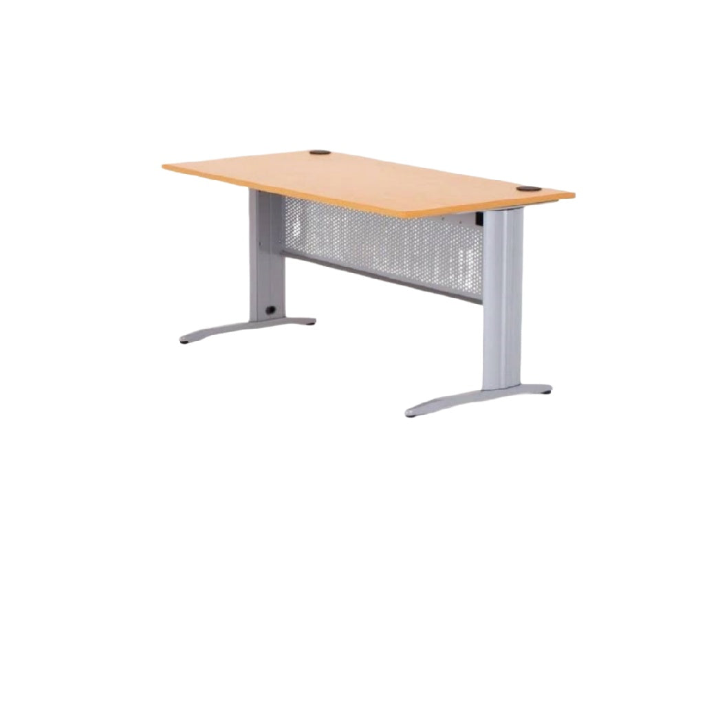 Bureau de travail en mélamine pour espace de bureau - 140 x 70 x 75